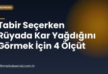 Tabir Seçerken Rüyada Kar Yağdığını Görmek İçin 4 Ölçüt